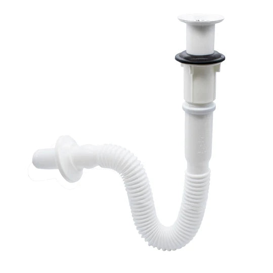 Céspol Flexible para Lavabo con Rejilla Plástica Blanca PT7928