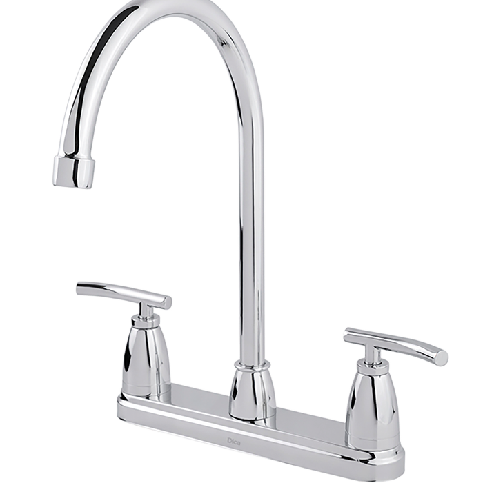 Mezcladora Ecológica Dica 4334 Para Fregadero 8 Cuello Alto Cromo