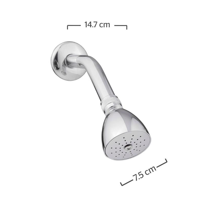 Regadera de Alta Durabilidad Urrea Clásica 295B con Brazo Cromo, PV0708