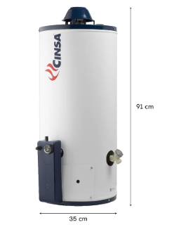 Calentador De Depósito Cinsa Automático Gas Lp 38L Pv1051
