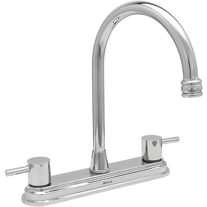 Mezcladora Dica 4321 Para Cocina Palanca Minimalista 8 Cromo