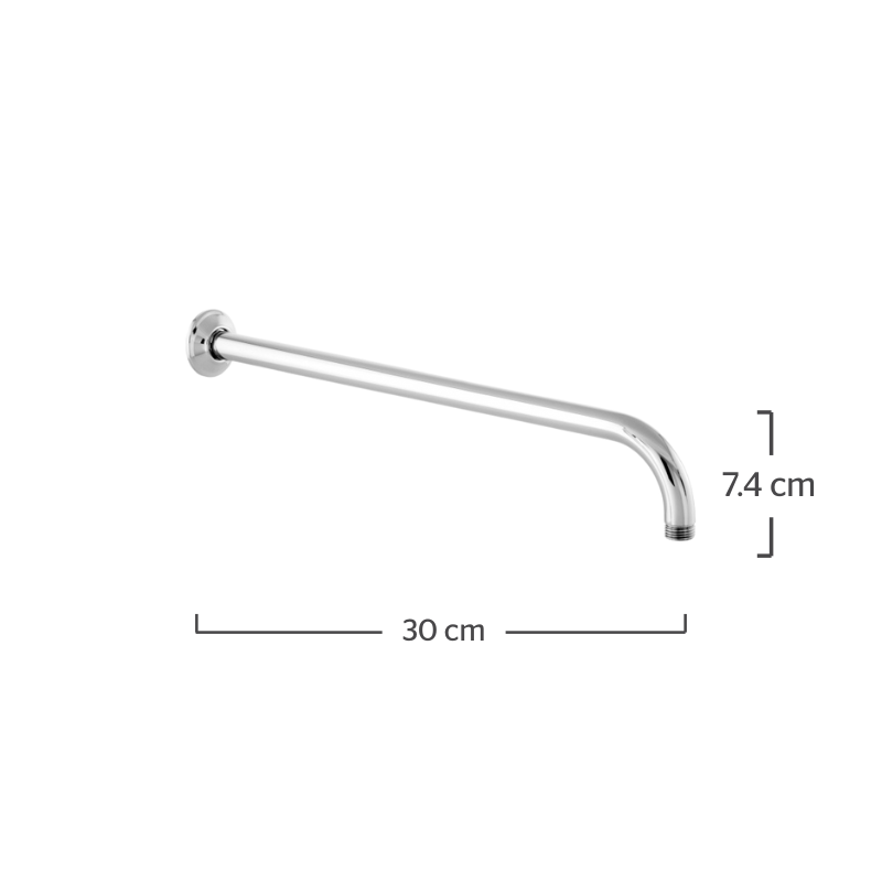 Brazo Largo para Regadera de Pared Tubular 30 cm Modelo 2312, PV20888