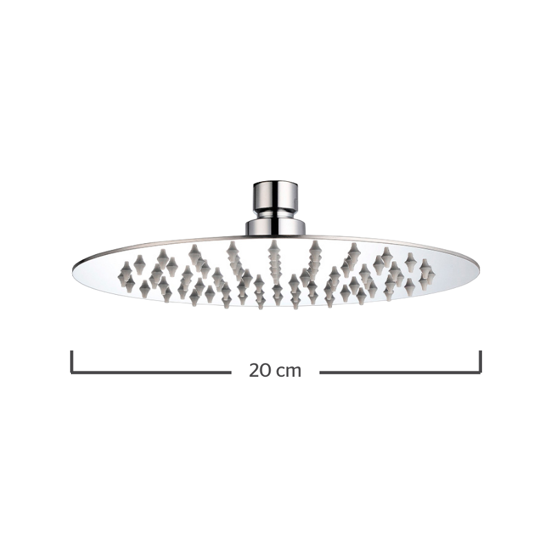 Regadera Redonda Tipo Plato Lluvia 8 Pulgadas Cromo Dica 4538R, PV21249
