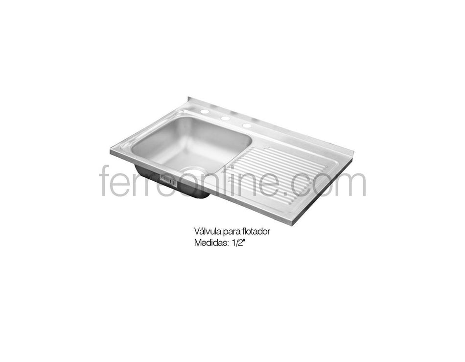 Fregadero de Acero Inoxidable con Escurridor Derecho 75x48 cm, PV6015