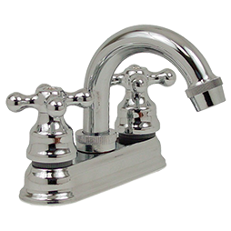 Mezcladora Para Lavabo Rugo 24Th | 4 | Cartucho Cerámico | Maneral Cruz | Cromo