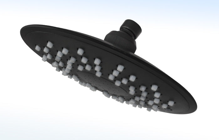 Regadera Redonda Compacta de 9.2 cm Negro Mate Antisarro 435N, PV6343