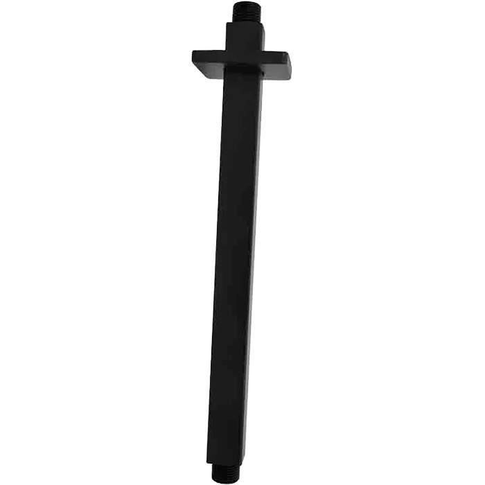 Brazo Recto Regadera 30 cm Latón Negro RUGO PV6347