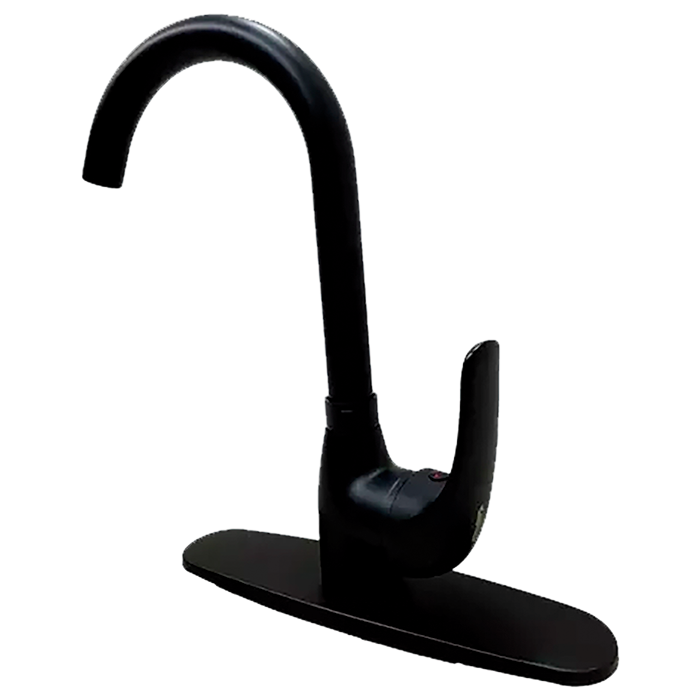 Monomando Para Fregadero  De Laton Con Chap. Negro 104Fn PV6366
