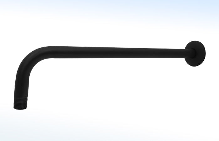 Brazo Redondo Largo 39 cm con Chapetón Acero Inoxidable Negro 45Bn, PV6376