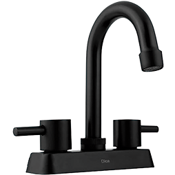 Mezcladora Ecológica Tipo Bar Alto Para Lavabo | Dica 4066.2 | 4 | Negro Mate