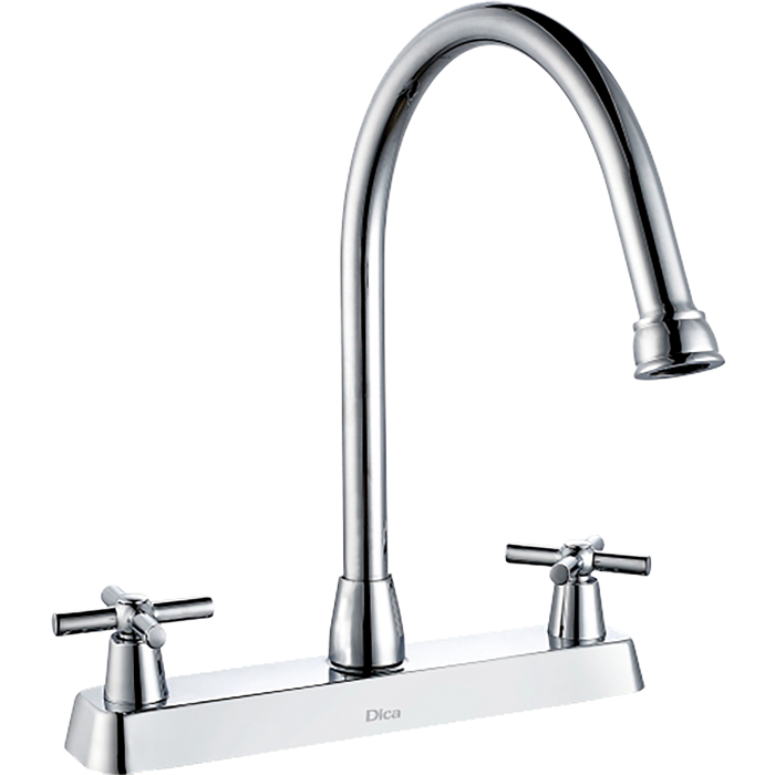 Mezcladora Dica 4337 Para Fregadero 8 Cuello Alto Acabado Cromo