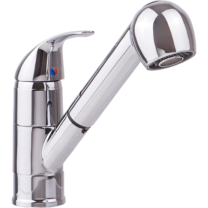 Monomando Ecológico Dica 4081 Para Fregadero Nariz Retráctil Cromo