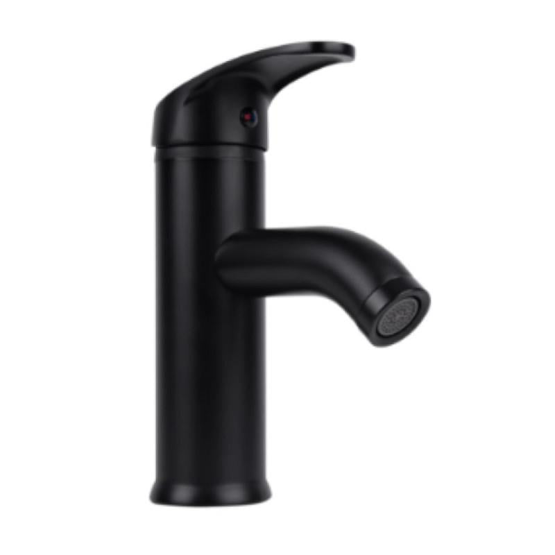 Monomando Ecológico Corto Para Lavabo, Acabado Negro Mate, Modelo 4434.2, Dica