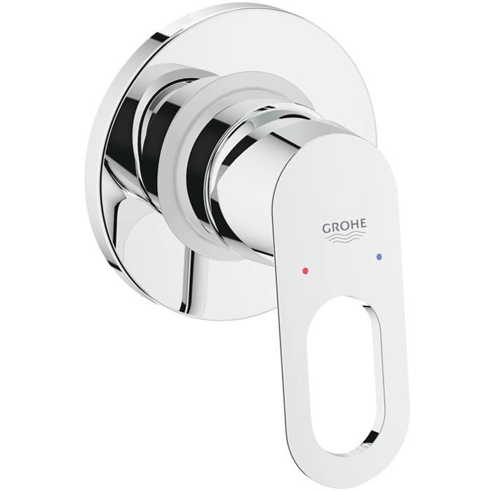 Monomando Para Regadera/Tina Bauloop Sin Desviador, Incluye Válvula Grohe Pv9630