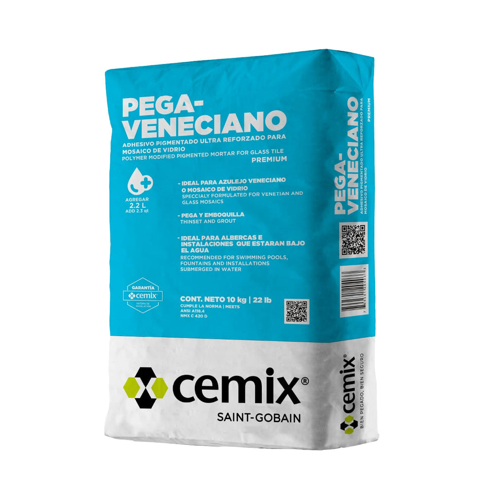 Pega Veneciano Azul 10kg - CEMIX
