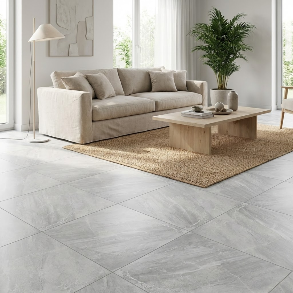 Piso Cerámico Pinar Gris 55X55 Cm Vitromex Cobertura: 1.54 M² Por Caja Pq55120, (Precio Por Metro)