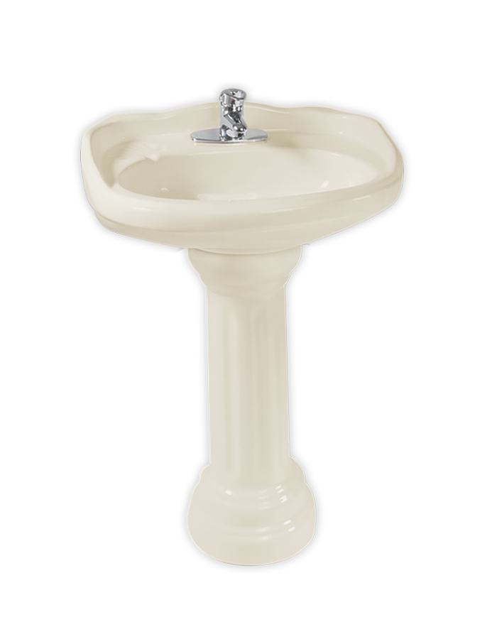 Lavabo y Pedestal Romano Marfil (No incluye grifería)