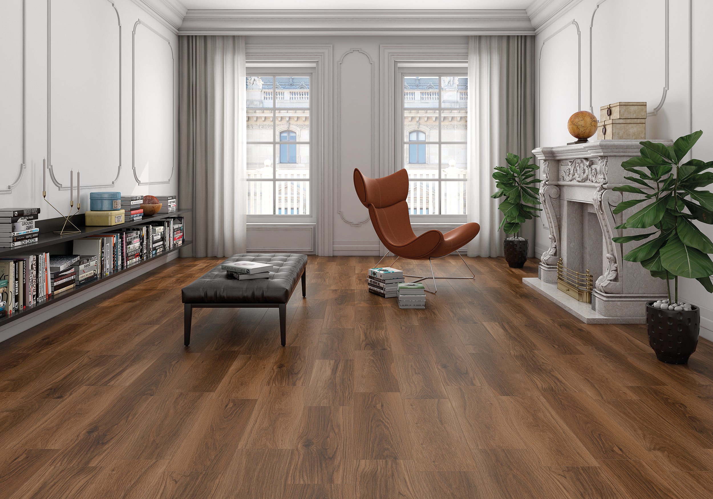 Render Hanover cerámica tipo madera 20x60 Cesantoni