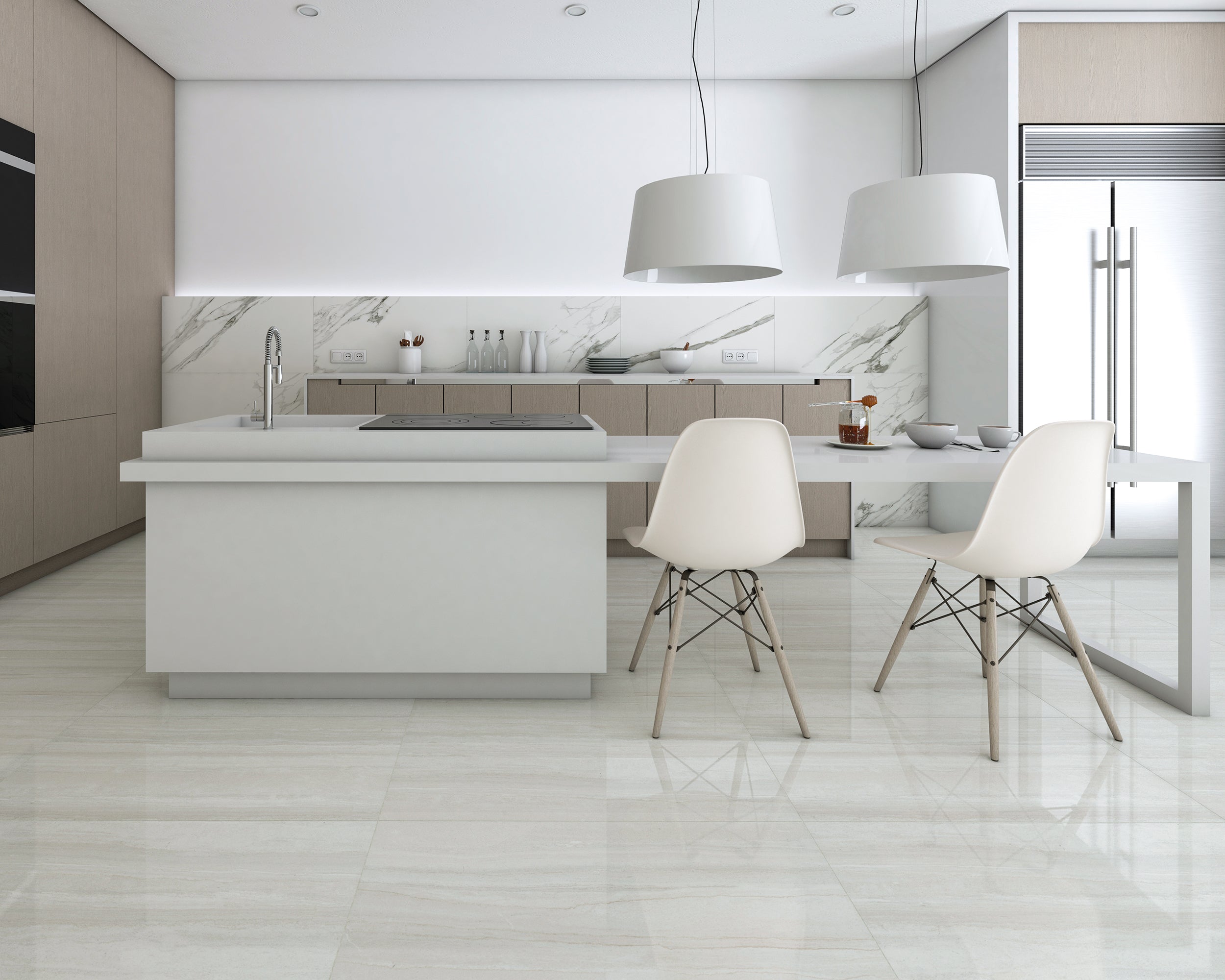 Moncler mármol 45x90 en cocina