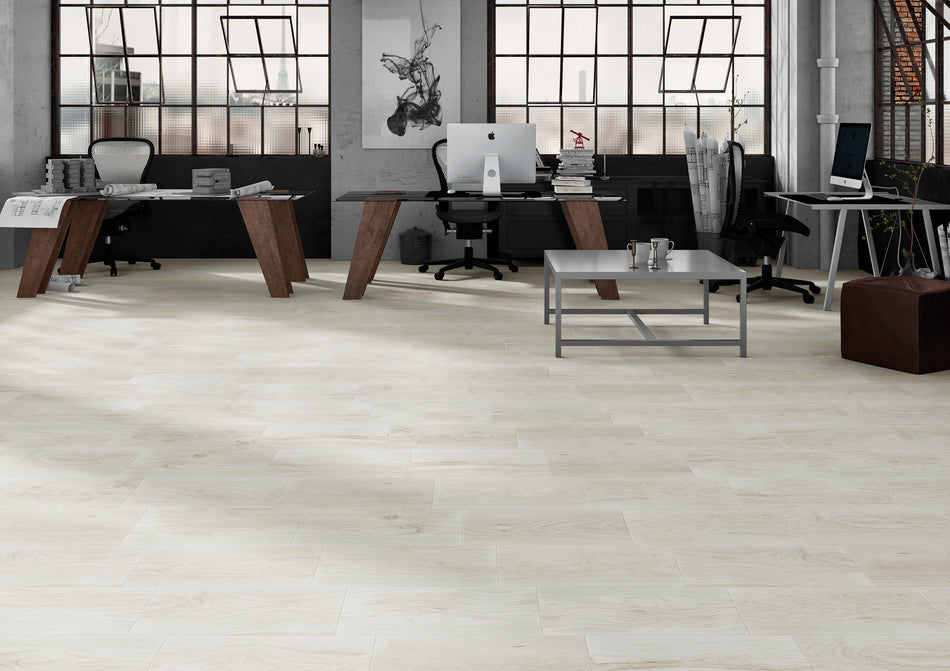 Render Nebraska piso cerámico madera mate 20x60 Cesantoni