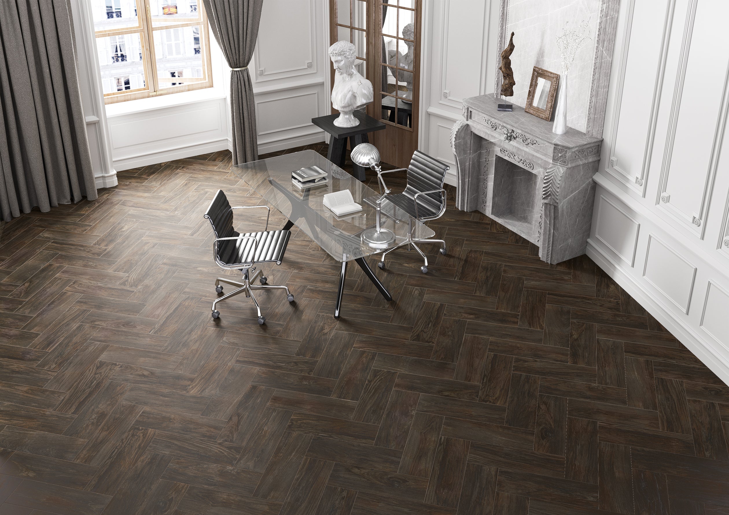 Render Stockton madera mate 20x60 Cesantoni
