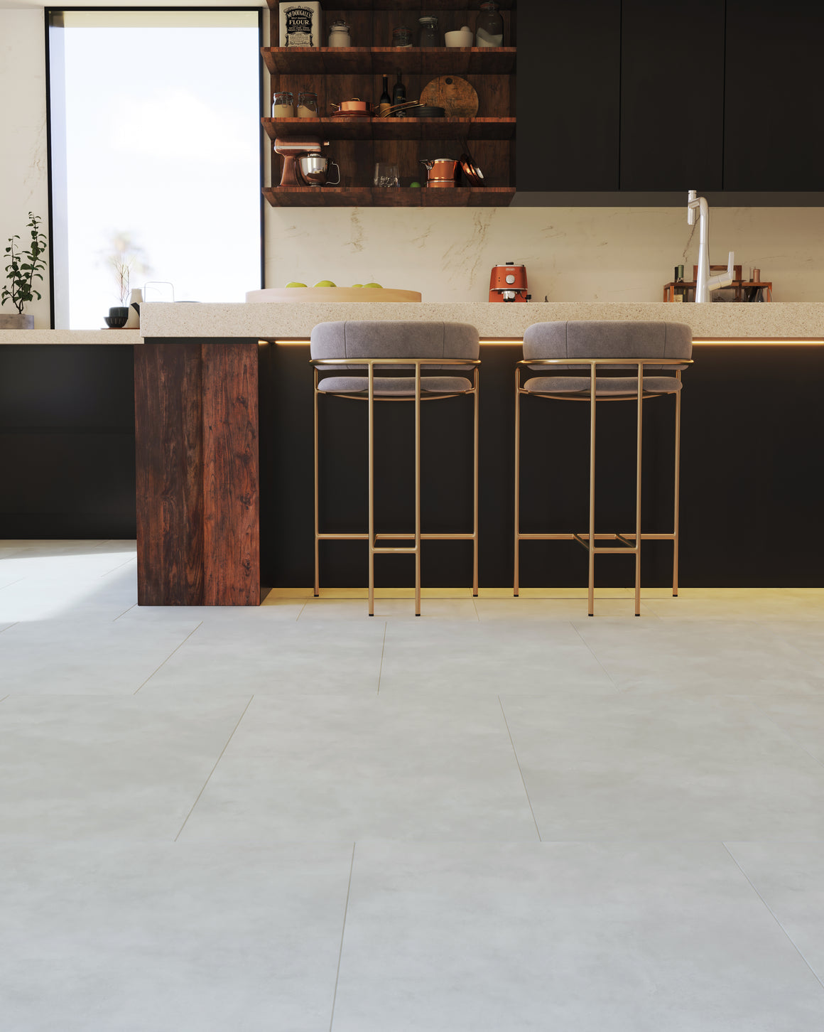 TRENTON Light Gray 45x90 - Cocina