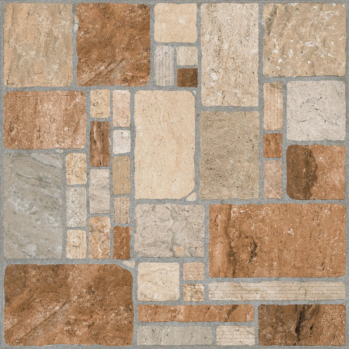 Piso Rocalla Rojo 55x55 cm - Cara 1
