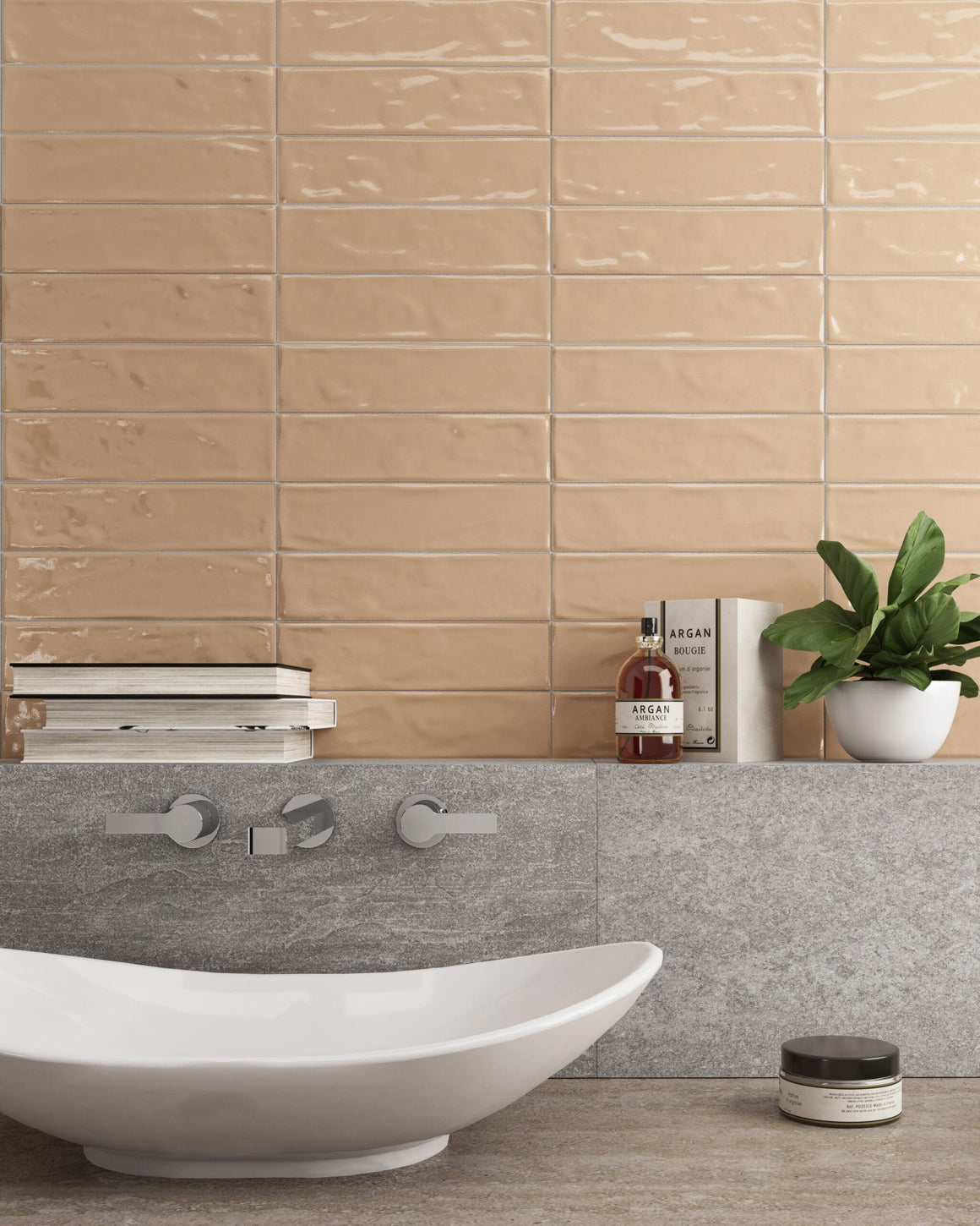 Edimburgo Pearl Rose Brillante render ambiente Cesantoni