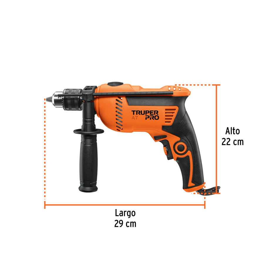 Rotomartillo Profesional 1/2 Pulg 600W Roto-1/2A7 Alta Potencia, TP15679