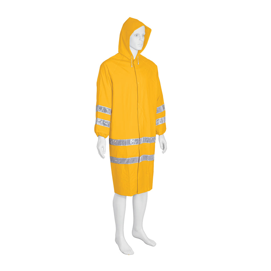 Gabardina Impermeable de PVC con Cinta Reflejante Talla Chica, TP17721