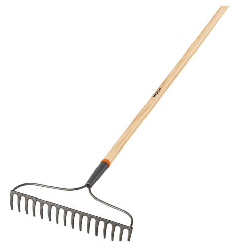 Rastrillo Jardinero Truper Classic 16 Dientes con Mango de 54 Pulg, TP17882