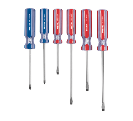 Juego de Desarmadores Pretul Jd-6Tp de PVC Alta Resistencia 6 Pzas, TP20214