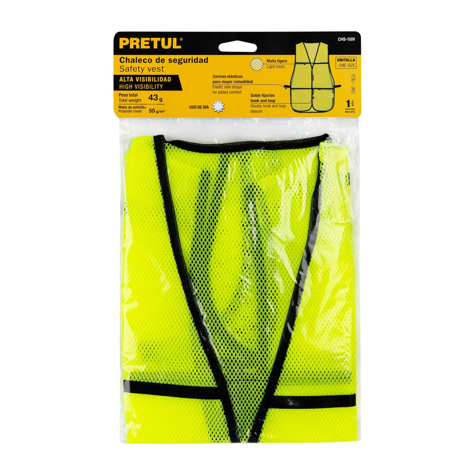Chaleco de Seguridad Verde para Uso de Día Alta Visibilidad Industrial, TP21024