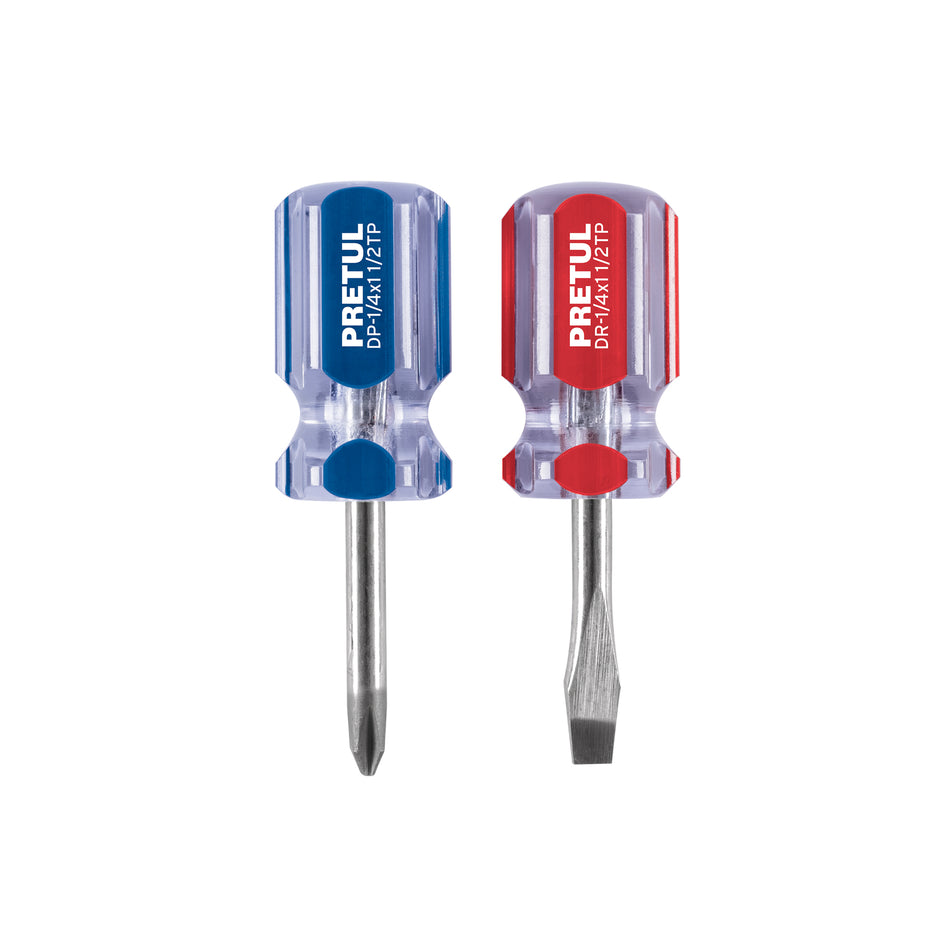 Juego de Desarmadores Tipo Trompo Pretul de PVC Cortos 2 Piezas, TP21379