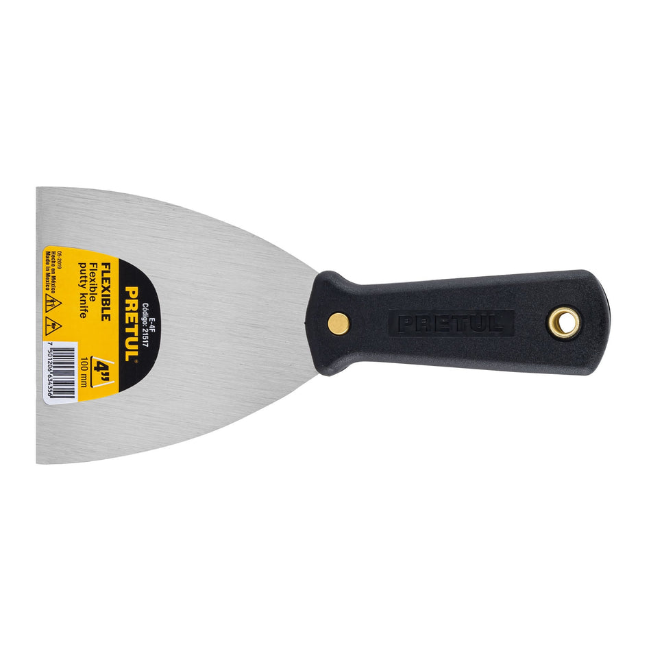 Espátula Flexible Pretul de 4 Pulgadas E-4F para Resanes y Acabados, TP21517