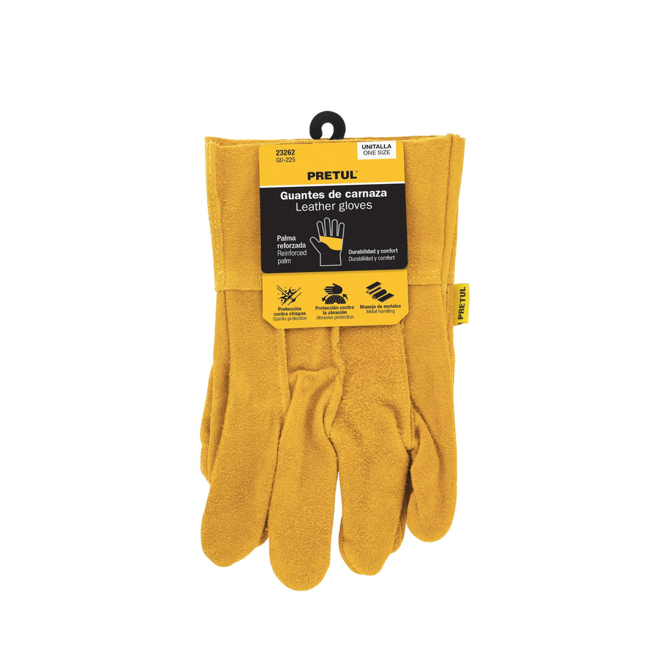 Guantes de Carnaza Cortos Pretul Gu-Cac-P para Protección en Trabajo, TP23262