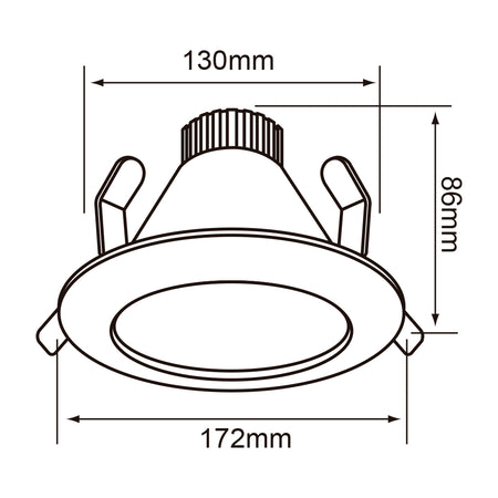 Luminaria Empotrable NADI Satinado 9W - ISO