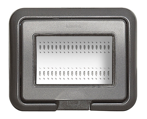 Placa para intemperie LivingLight 3 módulos negro antracita BTICINO 24603L