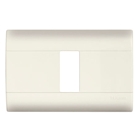 Placa Modus 2 ventanas (2 módulos) marfil BTICINO E5N2 clásico