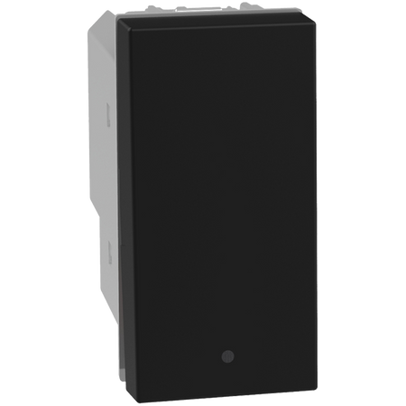Tomacorriente 2P+T Negro Mate 15A 127V 1 módulo Quinziño GO BTICINO JB4129QS