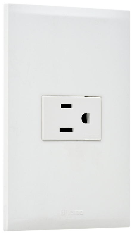 Placa Forza 2 con toma telefónica RJ11 4 hilos blanco brillante BTICINO FZ2082B