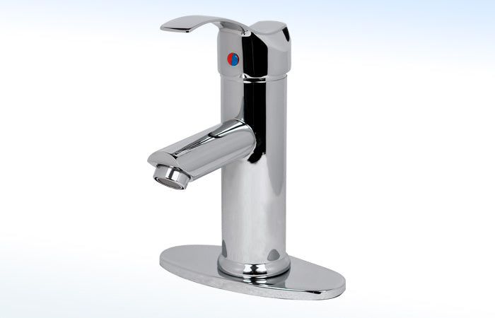 Monomando 23-MTC Cromo con Chapetón Alargado para Lavabo - RUGO