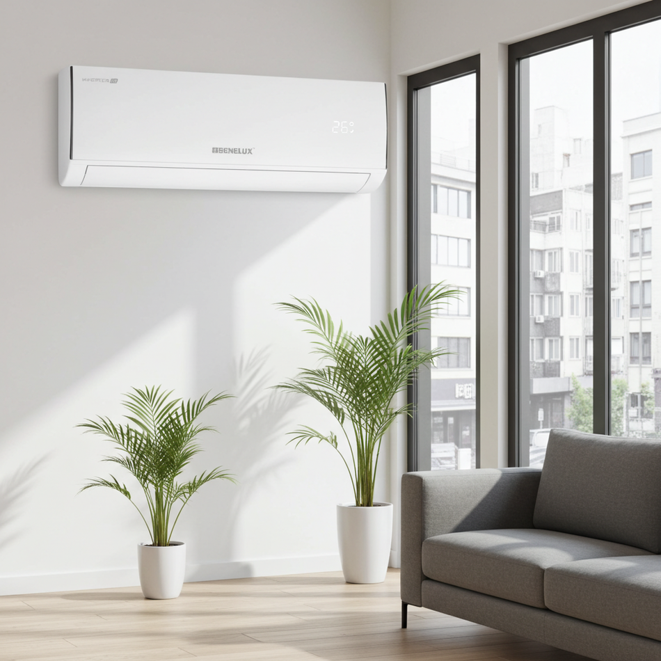 Aire Acondicionado Minisplit Benelux Inverter 12.000 Btus 1 Tonelada 220V Ev1433