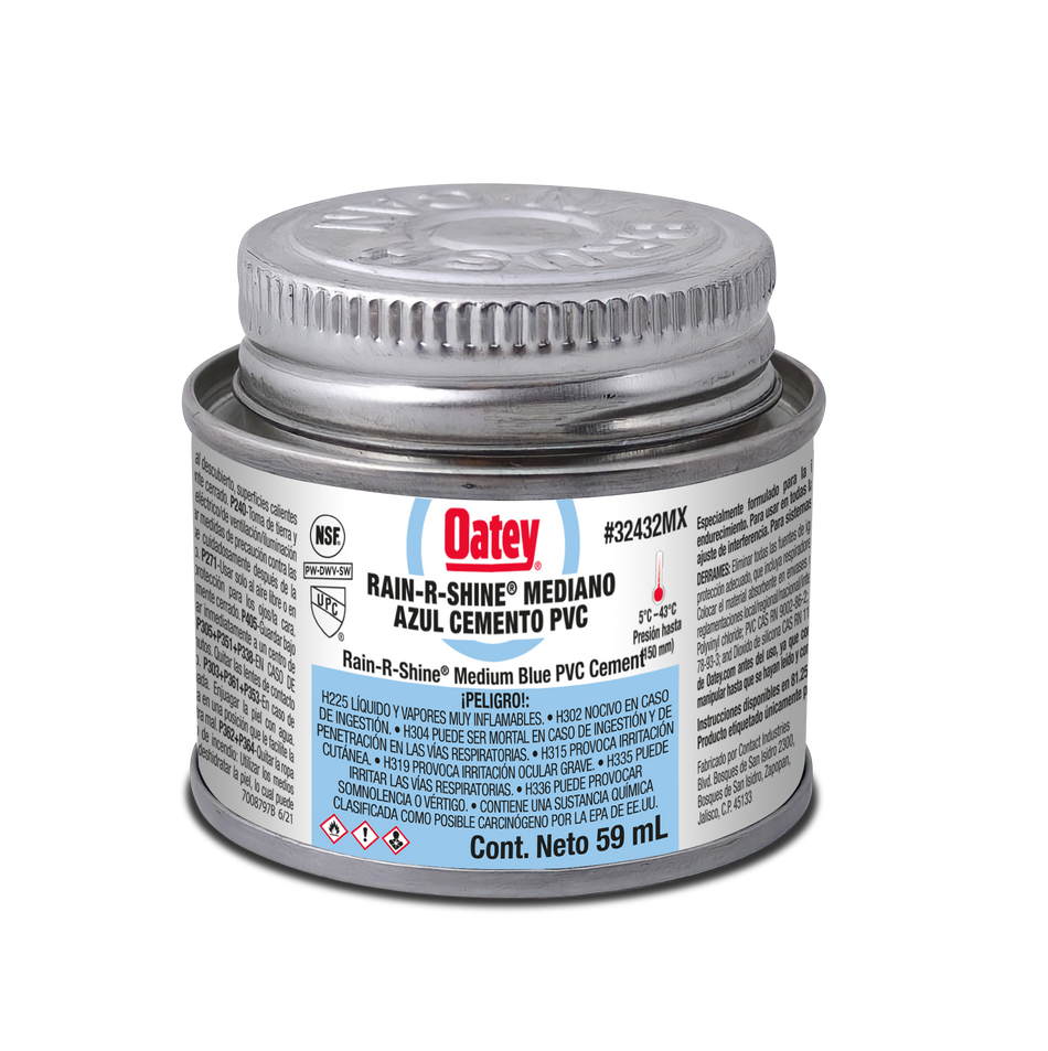 Pegamento Para Pvc Alta Humedad (2 Oz / 60 Ml), Modelos 32348Mx, Oatey Pg3158