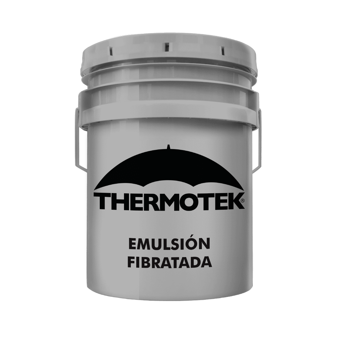 THERMOTEK Emulsión Fibratada — Impermeabilizante asfáltico cubeta 19 L