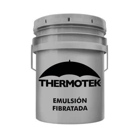 THERMOTEK Emulsión Fibratada — Impermeabilizante asfáltico cubeta 19 L